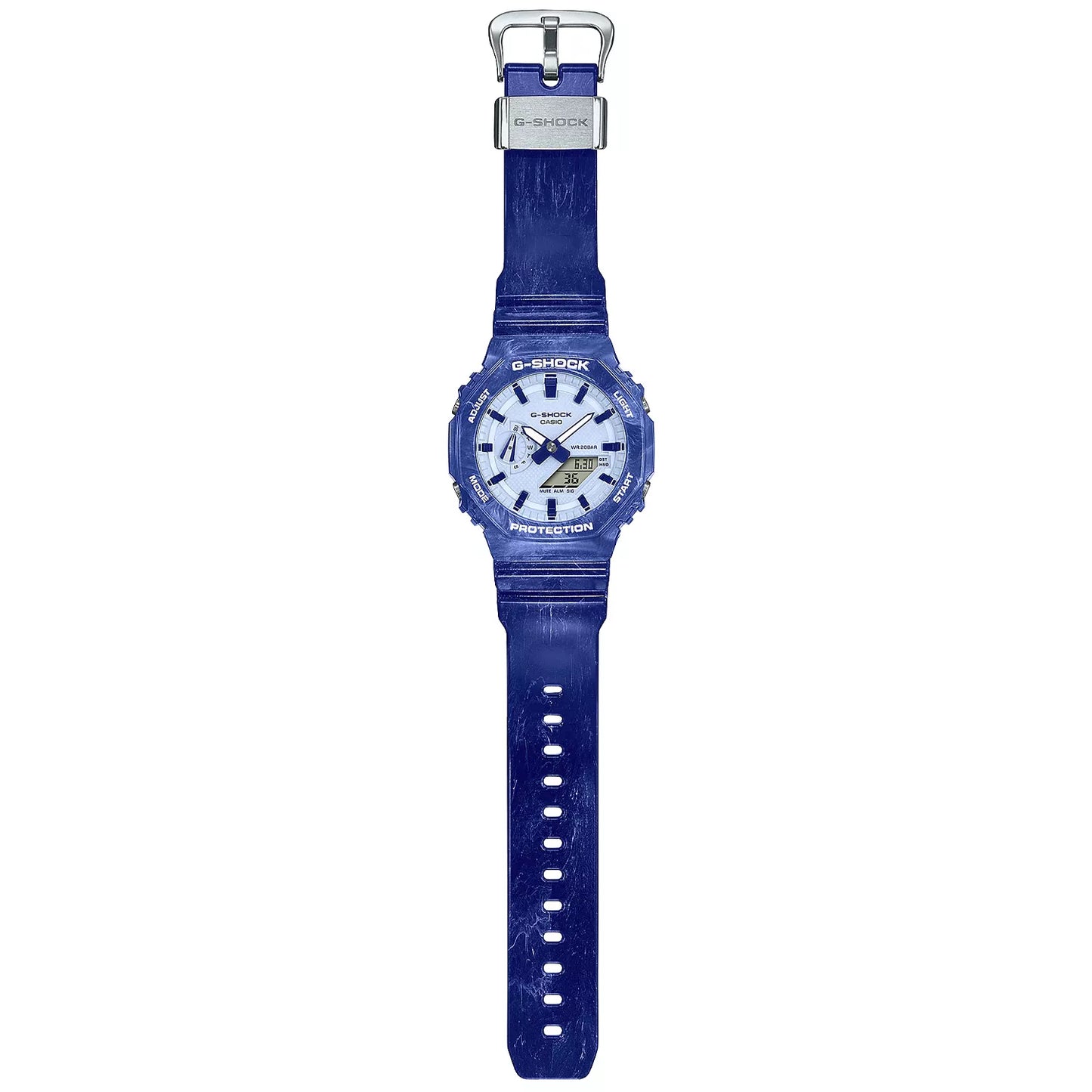 Casio G-Shock Armbanduhr GA-2100BWP-2AER Blau