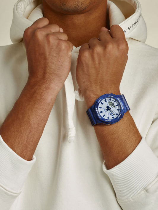 Casio G-Shock Armbanduhr GA-2100BWP-2AER Blau